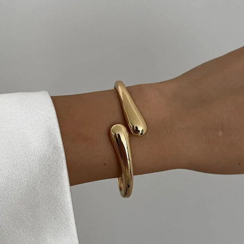 DIEZI 3 Styles Vintage Hip Hop Metal Cuff Bangles Punk Gold Silver