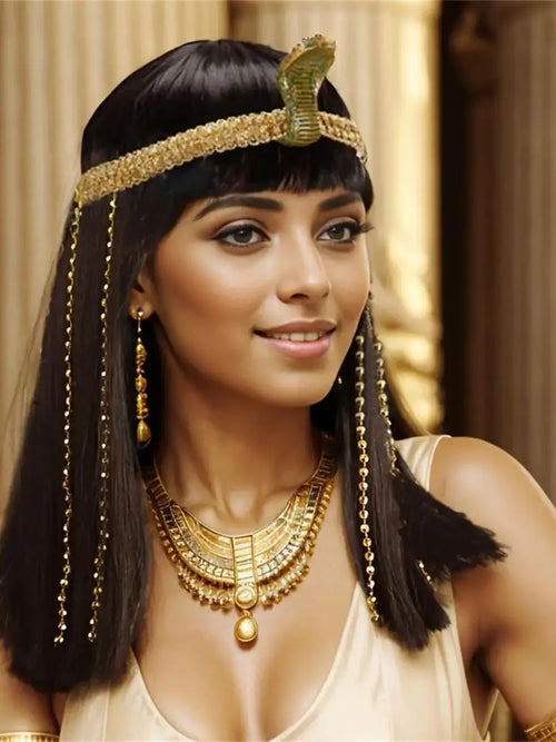 Fashion Egyptian Queen Heat Resistant Synthetic Wig Short Straight