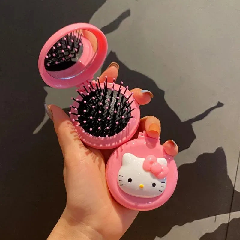 Kawaii Makeup Mirror Anime Kuromi Melody Cinnamoroll Cute Folding