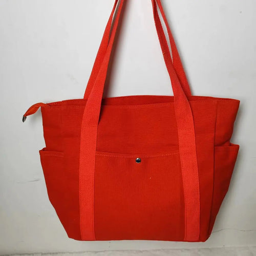 Large Capacity Canvas Tote Bags for Work Commuting Carrying Bag