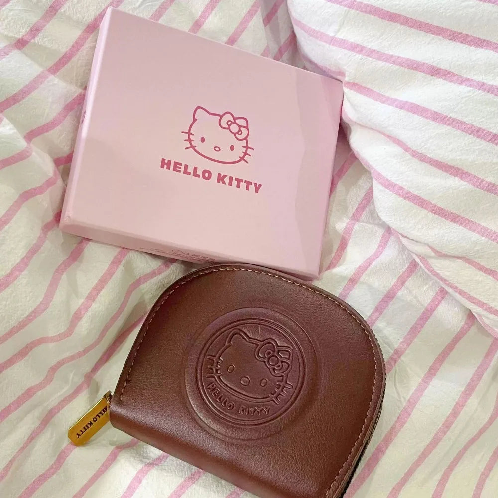 Kawaii Cartoon HELLO KITTY Retro Card Bag Girls Fashion Zipper ID Bag