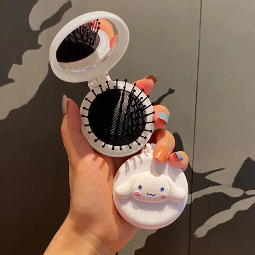 Kawaii Makeup Mirror Anime Kuromi Melody Cinnamoroll Cute Folding