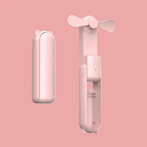 Portable Folding Electric Fan 3-in-1 Mini Handheld Cooling Fan