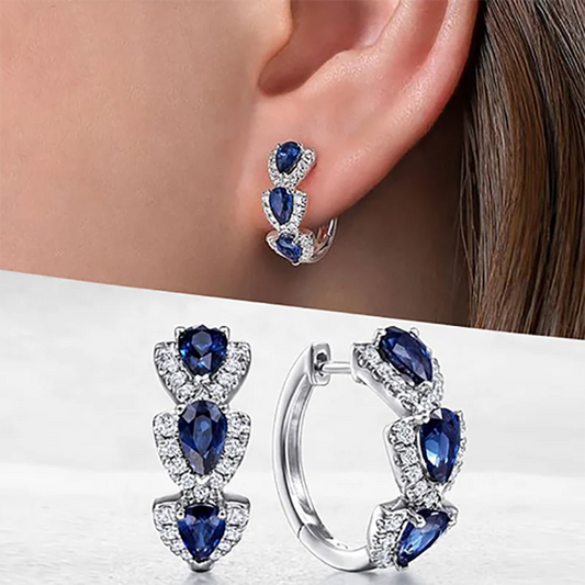 New Round Elegant Dangle Rhinestone Drop Earrings for Women Luxury