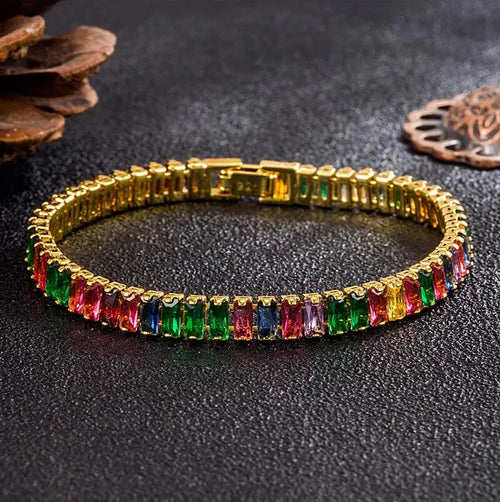 Real 3MM D VVS Moissanite Tennis Bracelet Passes Diamond Sparkling