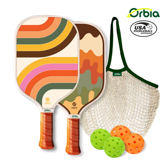 Orbia Sports Pickleball Paddle Sets With Net Bag 4 Balls 2 Paddle