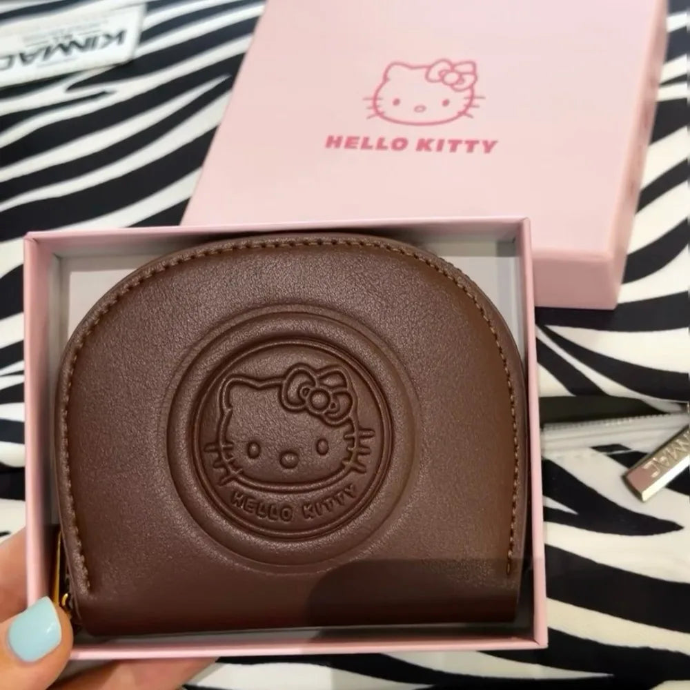 Kawaii Cartoon HELLO KITTY Retro Card Bag Girls Fashion Zipper ID Bag