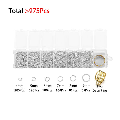 1Box Jewelry Making Kits Lobster Clasp Open Jump Rings End Crimps