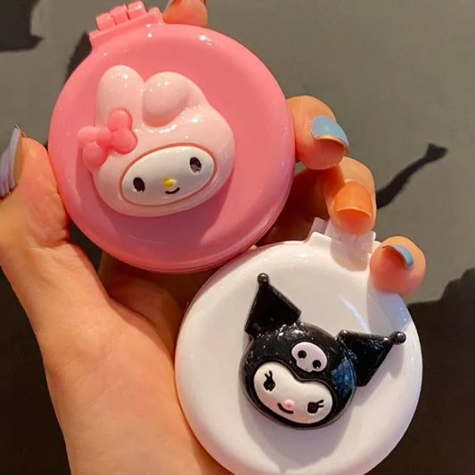 Kawaii Makeup Mirror Anime Kuromi Melody Cinnamoroll Cute Folding
