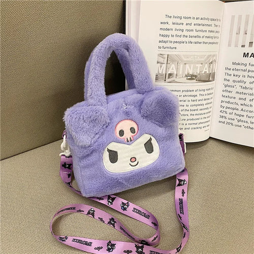 Kawaii Sanrio Plush Bag Kuromi Melody Cinnamoroll Cartoon Anime