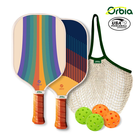 Orbia Sports Pickleball Paddles Set 2 Paddles 4 Pickleballs and Carry