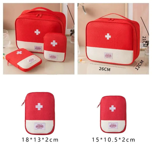 3 Pcs/set Portable Medical Storage Bag Camping Emergency First Aid Kit