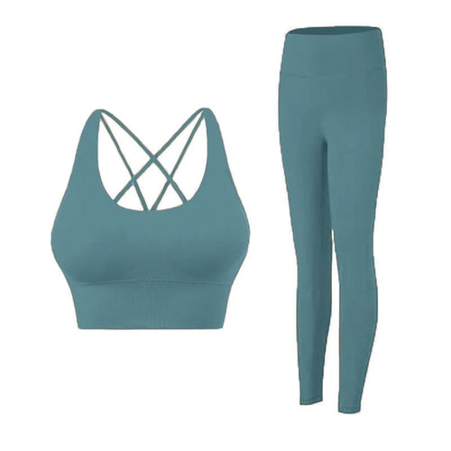 2 Piece Yoga Clothes Women's Tracksuit Athletic Wear Pilates Fitness