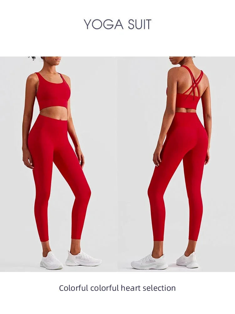 2 Piece Yoga Clothes Women's Tracksuit Athletic Wear Pilates Fitness