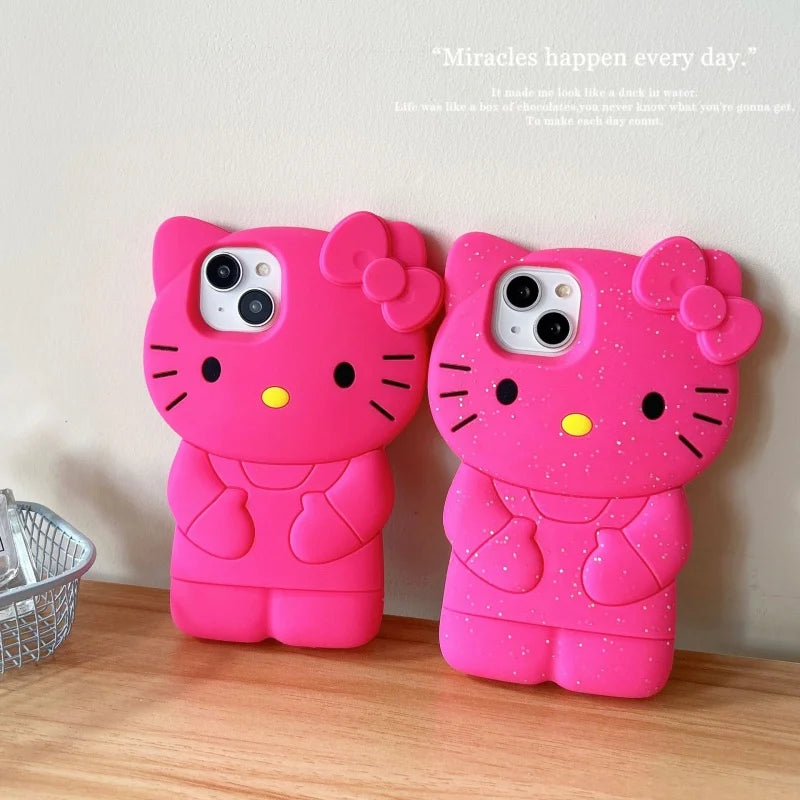 Sanrio Hello Kitty Cases 3d Stereoscopic For Iphone 15 14 13 12 11 Pro