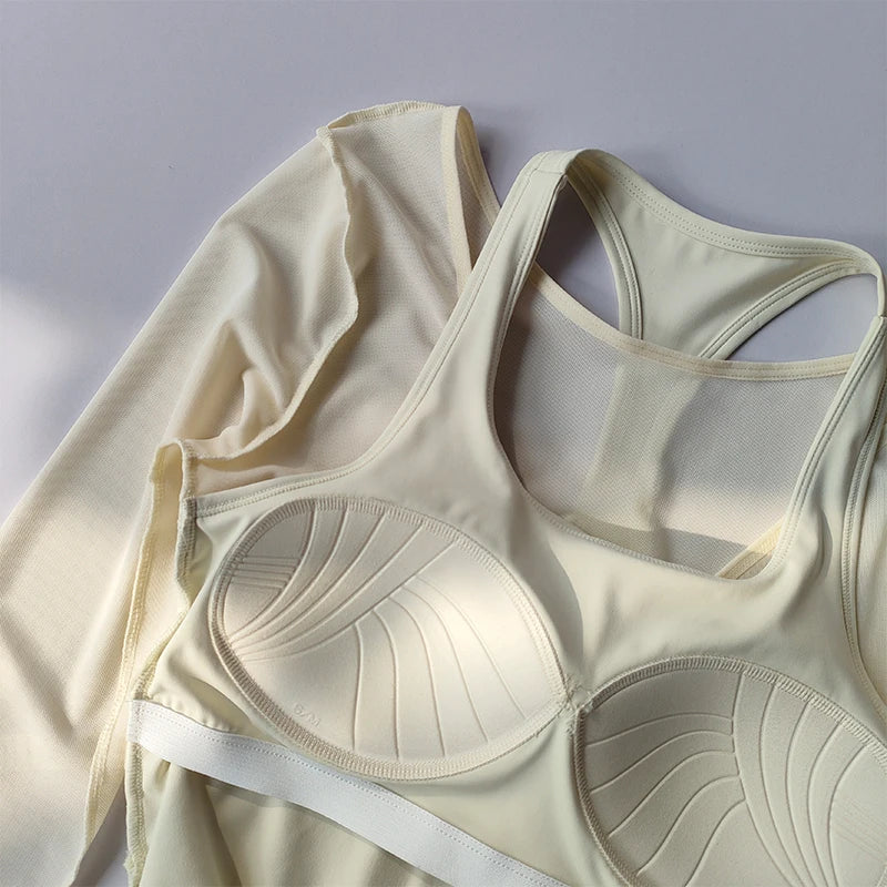 Sexy Mesh Slimming Yoga Suit for Women Gathering Together Sports Bra
