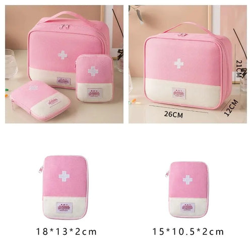 3 Pcs/set Portable Medical Storage Bag Camping Emergency First Aid Kit