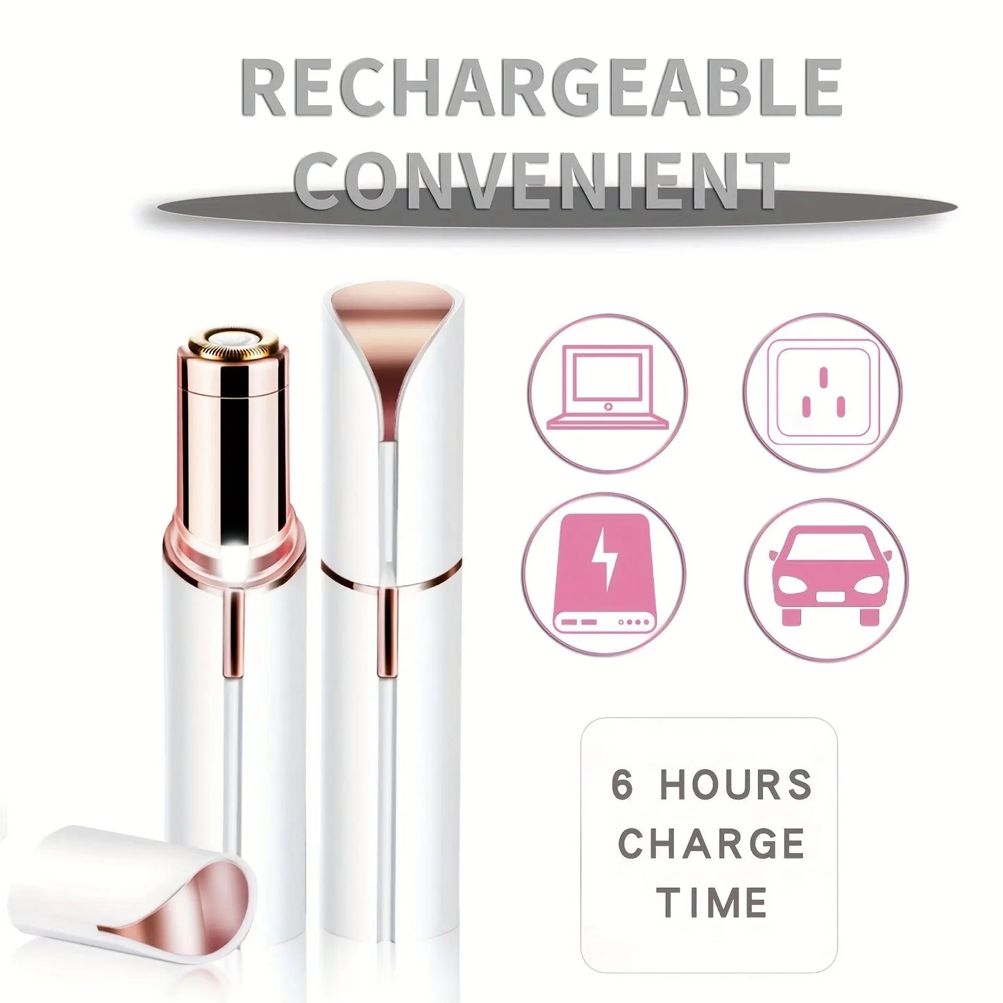 Portable Lipstick Shaped Electric Hair Remover For Women Painless And