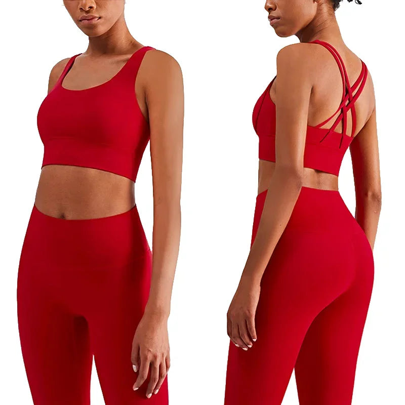 2 Piece Yoga Clothes Women's Tracksuit Athletic Wear Pilates Fitness
