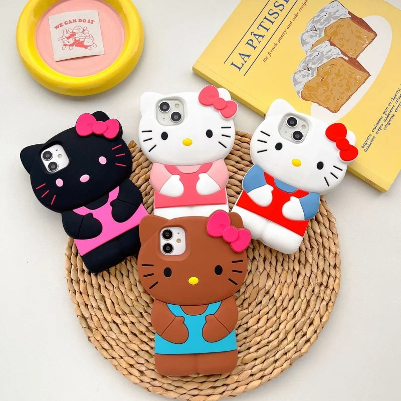 Sanrio Hello Kitty Cases 3d Stereoscopic For Iphone 15 14 13 12 11 Pro