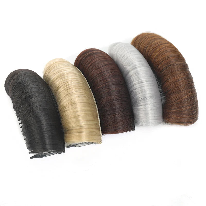 Synthetic Hair Bun Invisible Comb Wig Clip Styling Adds Women's Hair