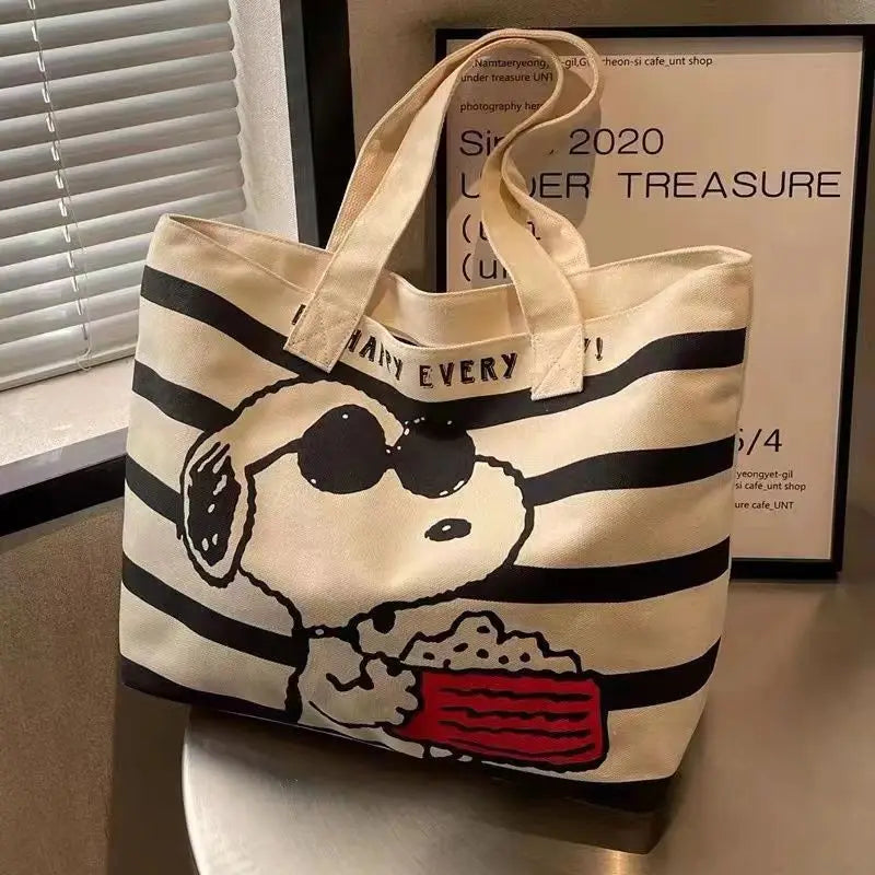 Snoopy Disney Minnie Mouse print tote bag, shoulder bag, student