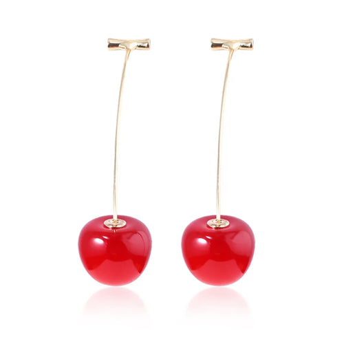 Delicious Red Fruit Crystal Cherry Pendant Keychain Suitable for Coach