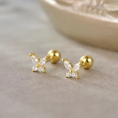 New Fashion Heart Stud Earrings for Women Hypoallergenic Screw
