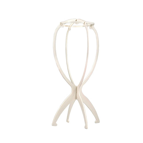 Nunify Plastic Wig Stand Portable Wig Head Stand Black Pink Wig Hang