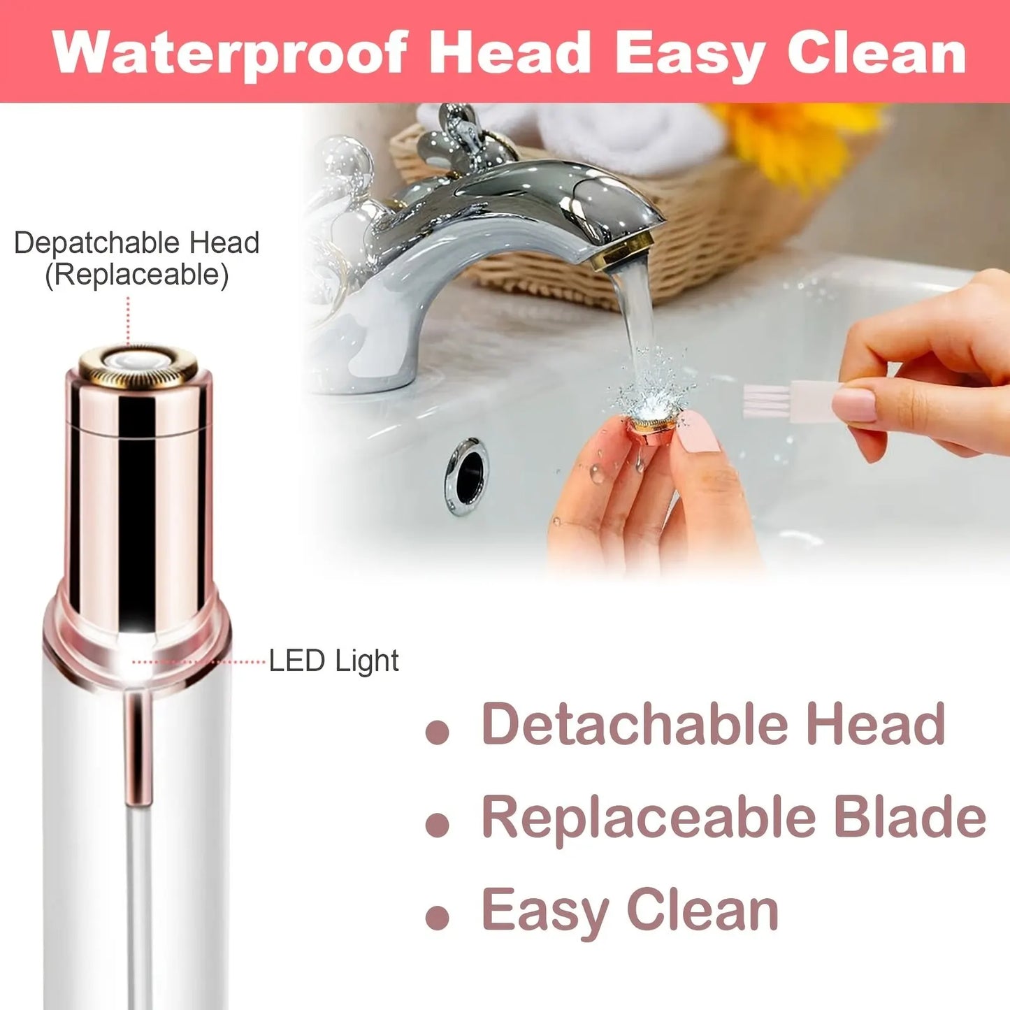 Portable Lipstick Shaped Electric Hair Remover For Women Painless And