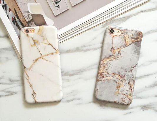 Marble Chrome Case for iPhone 7 Case Silicone Luxury Marble Cover for